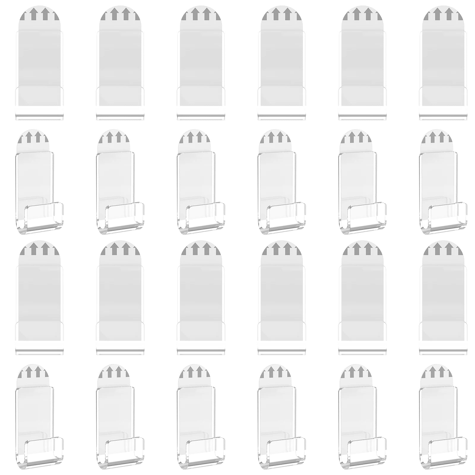 18Pcs Records Holder Acrylic Wall Mount Self Adhesive Album Disc Show Rack Clear Vinyl Display No Drill Storage Floating Shelf