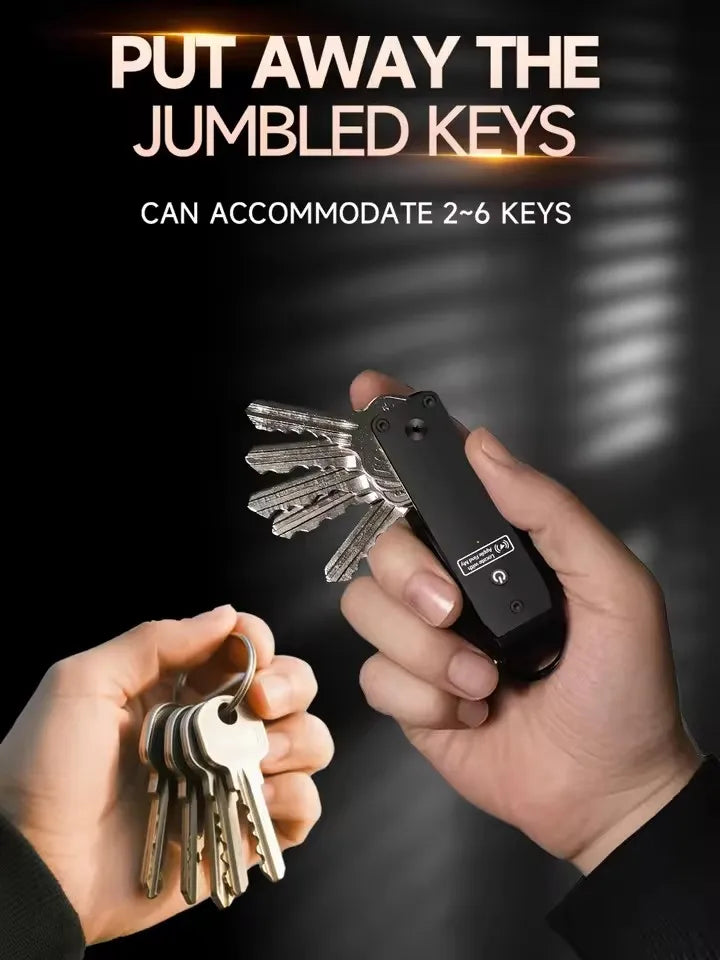 Air Keychain Car Key Chains with GPS Tracker Key Finder Built-in Airtag Chips Works with Apple Find My iOS Only Key Organizer