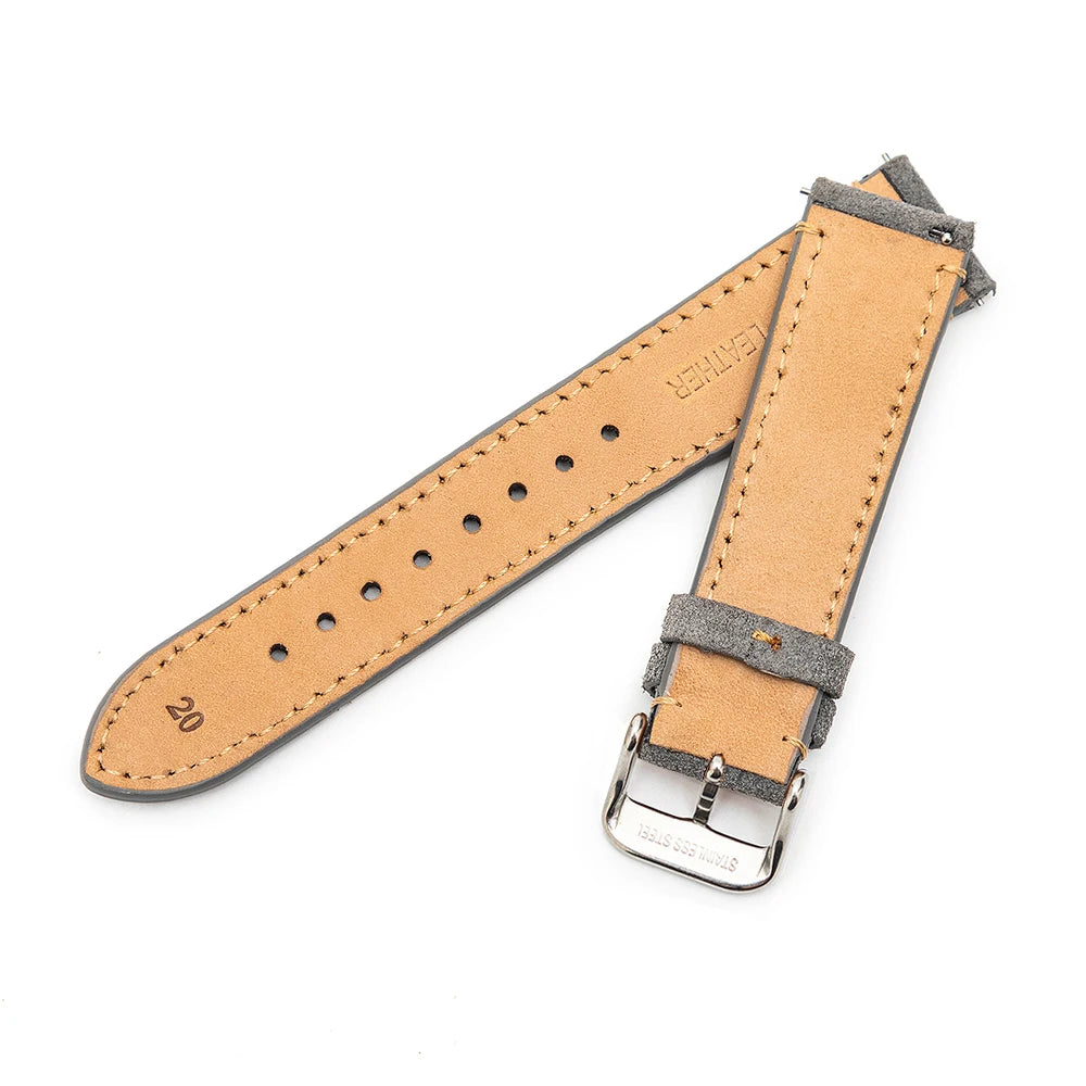 Suede Leather Watch Bands 18mm 20mm 22mm Matte Cowhide Straps For Huawei Watch GT3/GT3 Pro Bracelet Golden Brown Watch Wristband