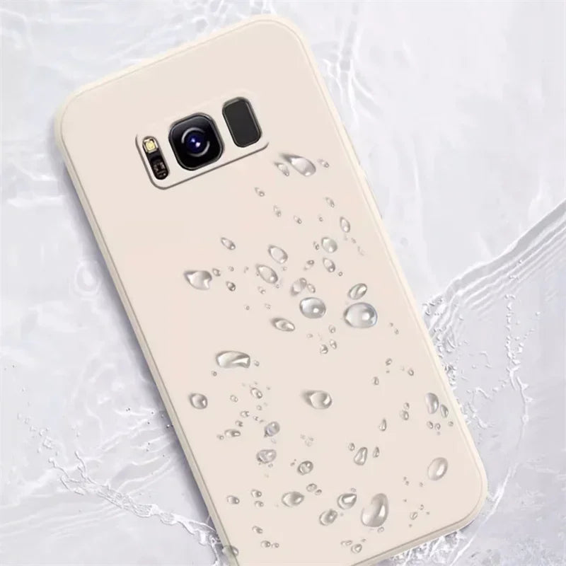 Simple Silicone Phone Case for Samsung Galaxy S8 S9 S10 S20 S21 S22 S23 S24 S25 FE Plus Camera Protective Shockproof Back Cover