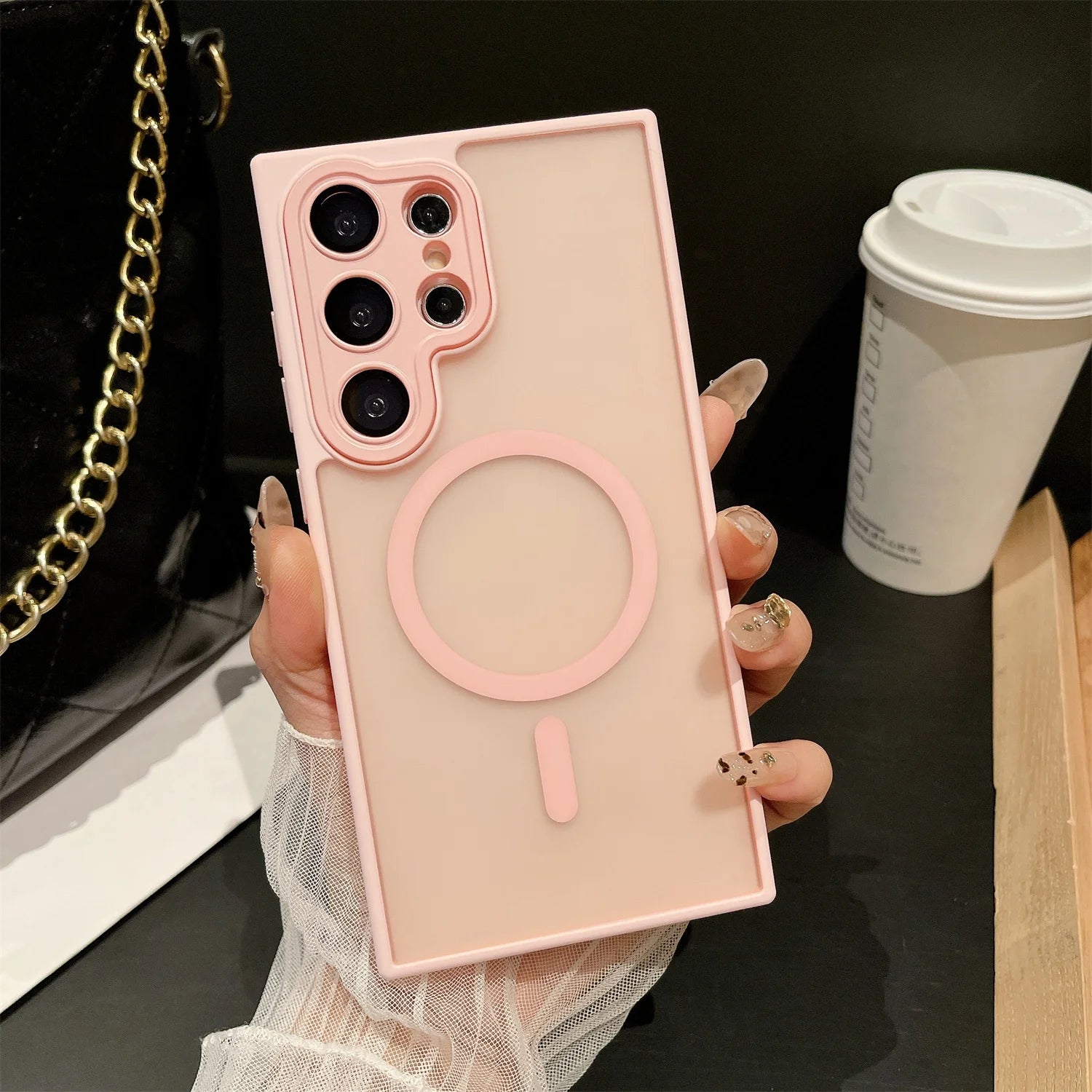 Matte Armor Translucent Magnetic Case for Samsung Galaxy S26 Ultra S26PLus S26 for Magsafe Wireless Charge Shockproof Cover