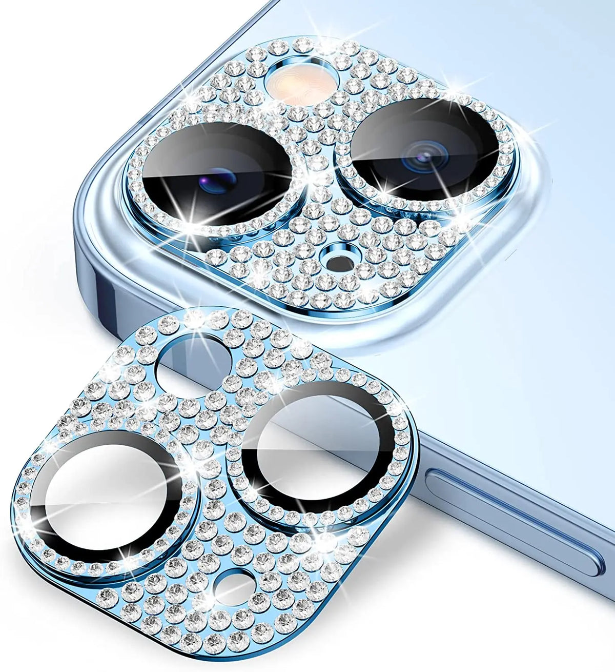 Glitter Diamond Camera Lens Protector Case Cover For iPhone 16 15 14 Plus 13 Pro Max 12 Mini 11 Women Protection Phone Accessory