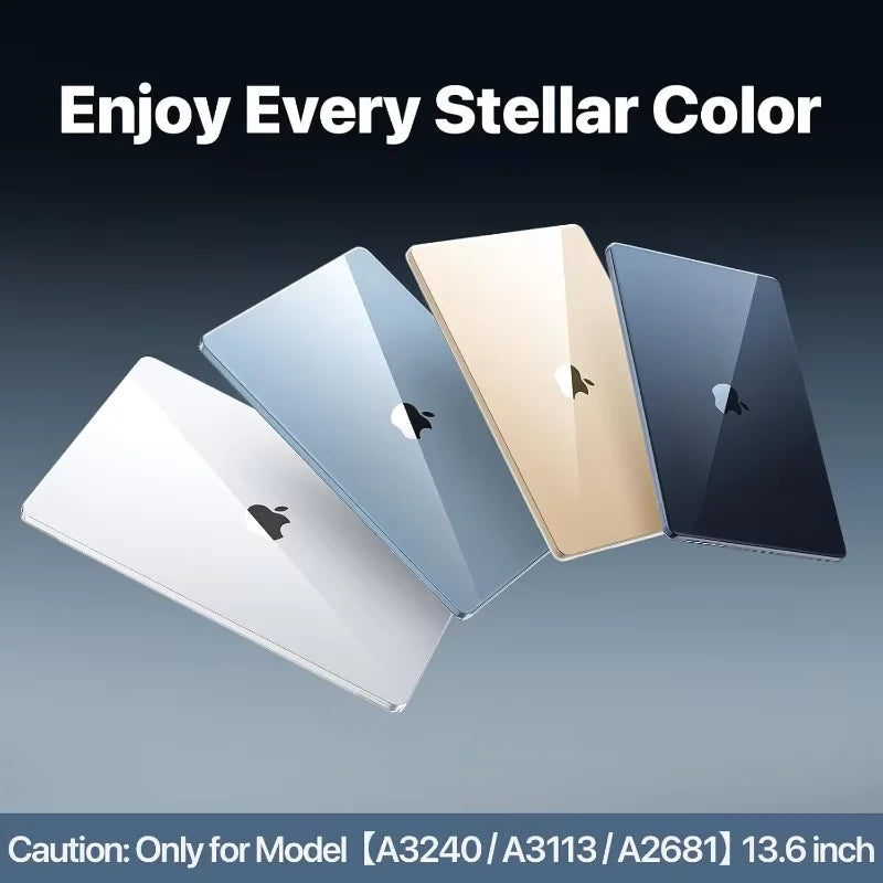 100% ultra-clear, shatterproof shell for 13" MacBook Pro (M2/M1 2025, 2022-2017 A2159, A1706)–sturdy, cushioned, resists scratch