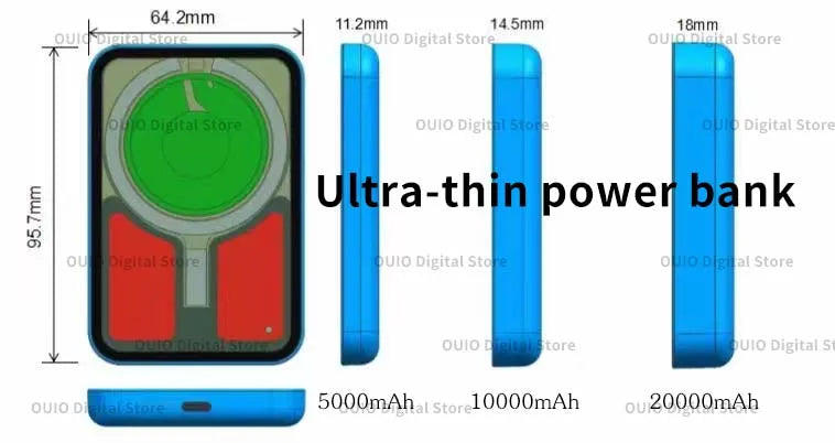 20000mAh Magnetic Portable Charger 22.5W Fast Charging Power Bank Universal for iPhone Android