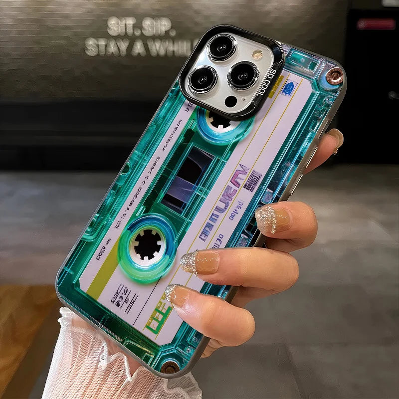 Unique cassette tape Creative Phone Case For iPhone 17 16e 16 15 14 13 12 11 mini Pro Max X XR XSMAX 8 Air Plus Anti Fall Matte