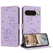 Luxury Flip Leather 3D Cute Cat Wallet Case For Google Pixel 7 8 10 9 Pro XL 6a 7A 8A 9A Magnetic Stand Phone Cover Coque Funda