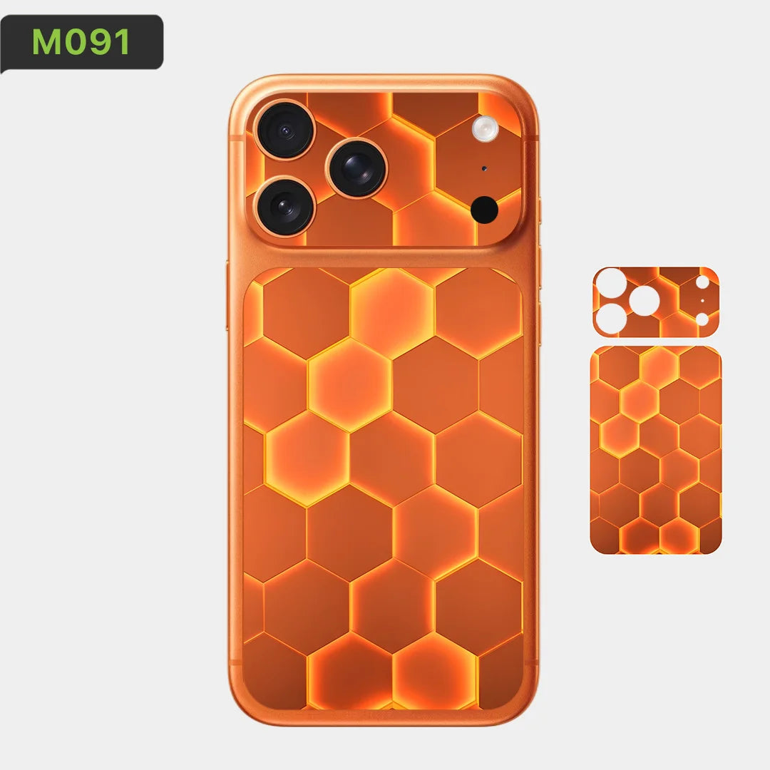 BC02 for Apple iPhone 17 Pro Max /17 Pro/Air Camera with Battery Skin Wrap 3D Colorful Rear Protective Sticker Film