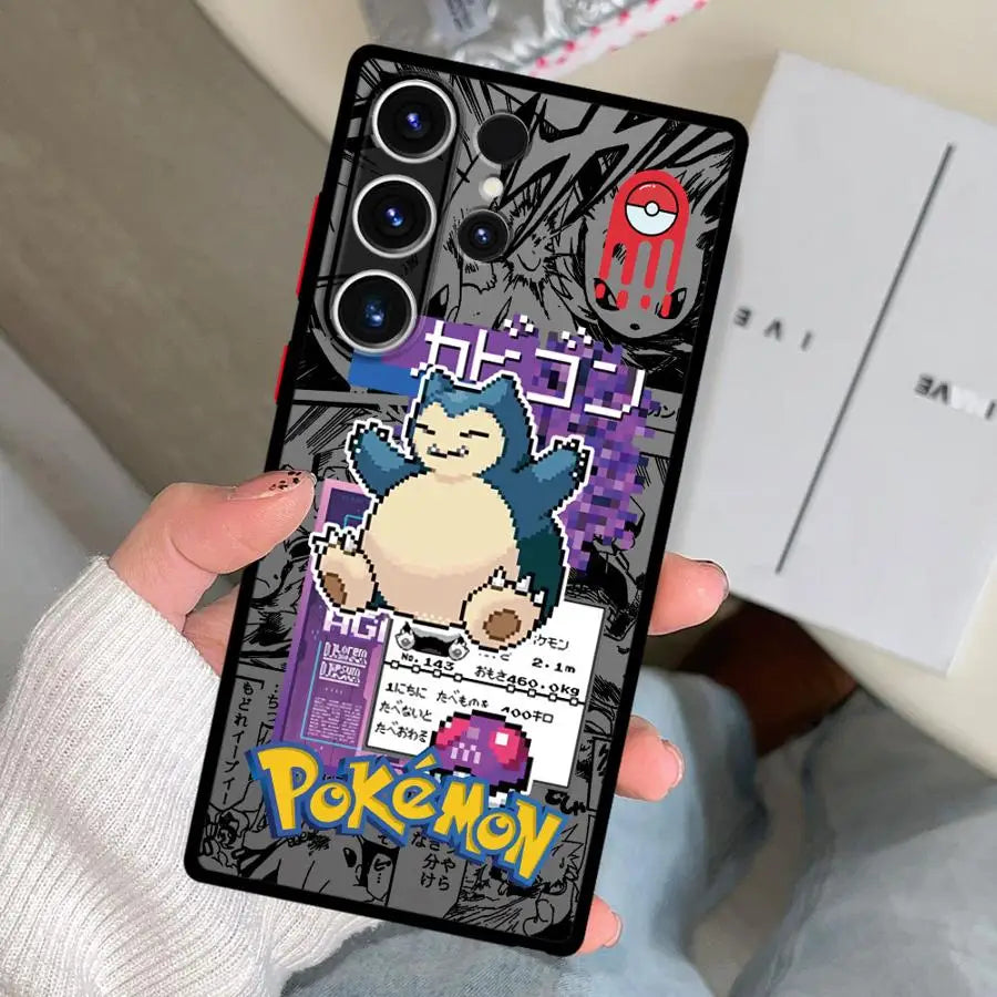 Case for Samsung Galaxy S26 S20 FE S22 S21 S25 Ultra S23 FE Note 20 Ultra 10+ S24 Plus Funda Back Phone Cover Anime Pokemons