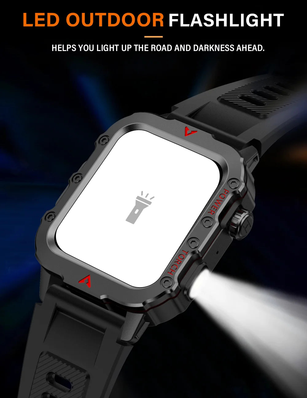 G.L Wear 2026 Smartwatch Outdoor Sport Fitness HR SpO2 Sleep Monitor LED Flashlight Bluetooth Call Men Women