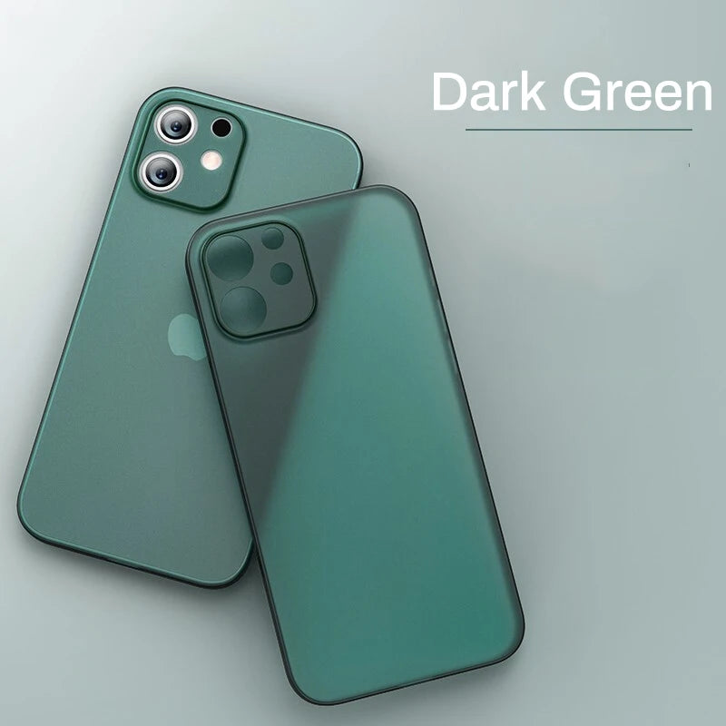 New Ultra Thin Matte Phone Case For Iphone 11 12 13 14 15 16 Plus Pro Max Mini X Xr XsMax Slim Cover Cases