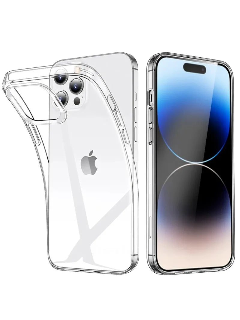Transparent Phone Case For iPhone 12 13 14 15 16 17 Pro Max Soft TPU Silicone For iPhone XS Max XR 8 7Plus Back Cover Clear Case