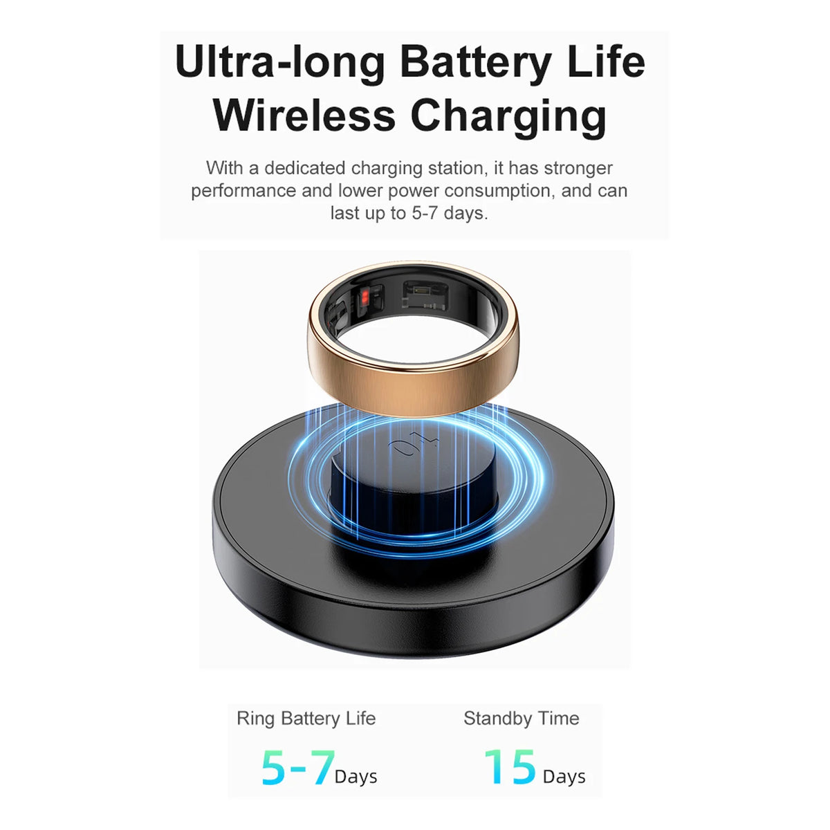 Smart Ring R10 Gesture Control Heart Rate Body Temperature Blood Oxygen Sleep Monitor 5ATM Waterproof Multi Sport Smart Ring