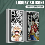 Japan O-One Piece Luffy Gear 5 Phone Case For Samsung Galaxy S25 S24 S23 S20 S21 FE S26 S22 Ultra S26 Plus S25FE Silicone Cover