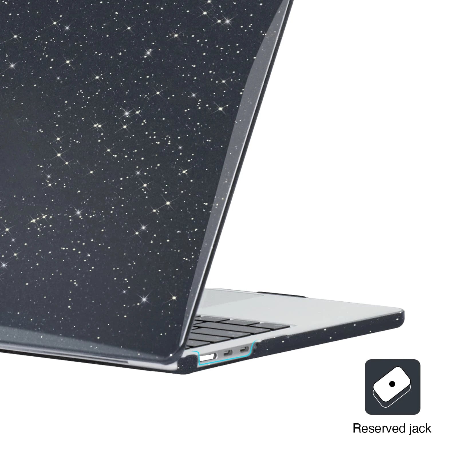 EooCoo Case for MacBook Air 13 inch M4 2025 2024-2022 Release M3 M2 A3240 A3113 A2681 for Mac Air 13.6 inch Glitter Hard Shell