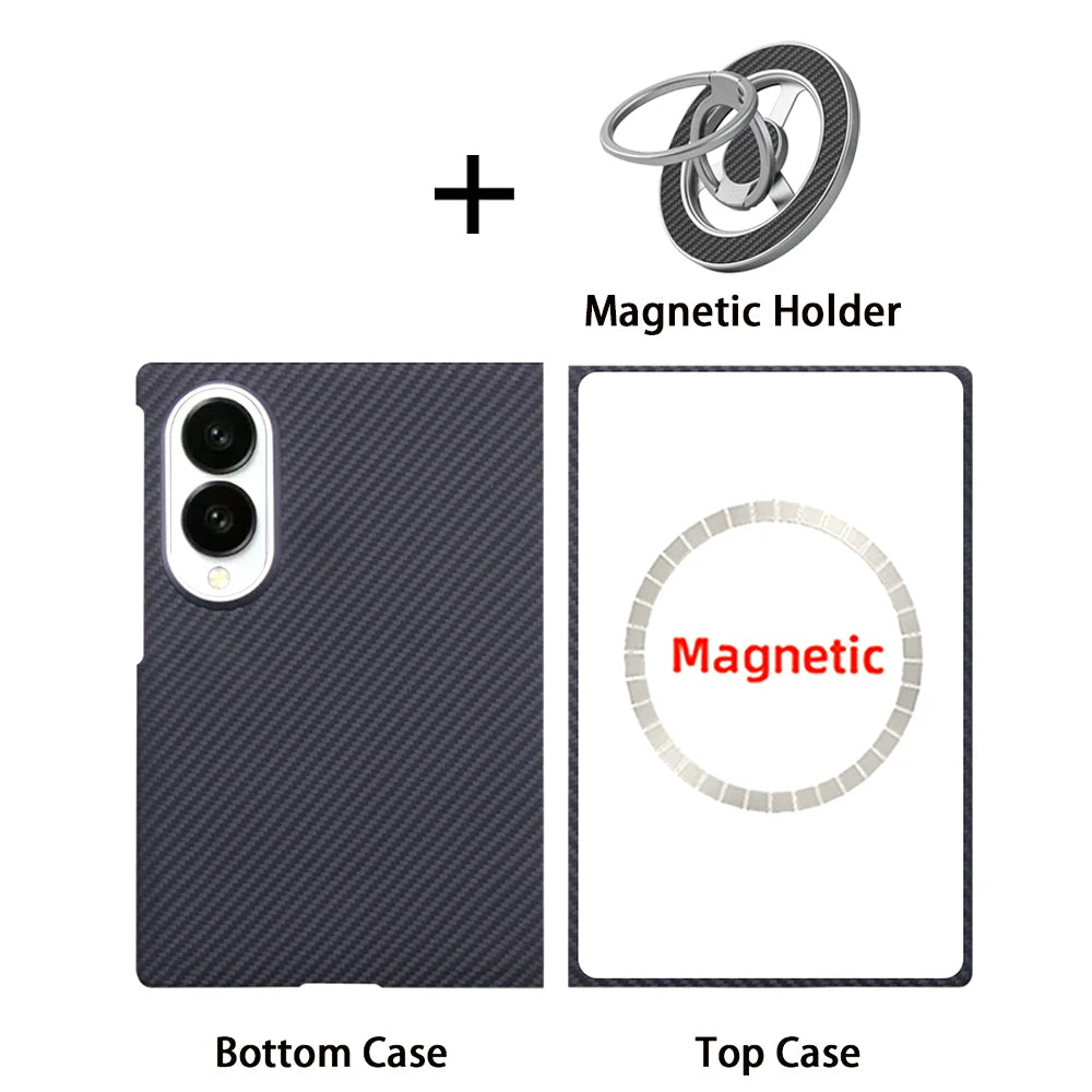 For Samsung Galaxy Z Fold 8 case Kevlar aramid fiber carbon fiber ultra-thin lightweight magnetic business protective cover