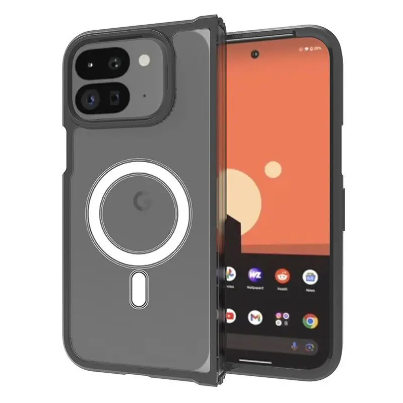 for Magsafe Case for Google Pixel 10 Pro Fold Transparent Acrylic Shockproof Wireless Charging Hard Cover for Pixel 10 9Pro Fold