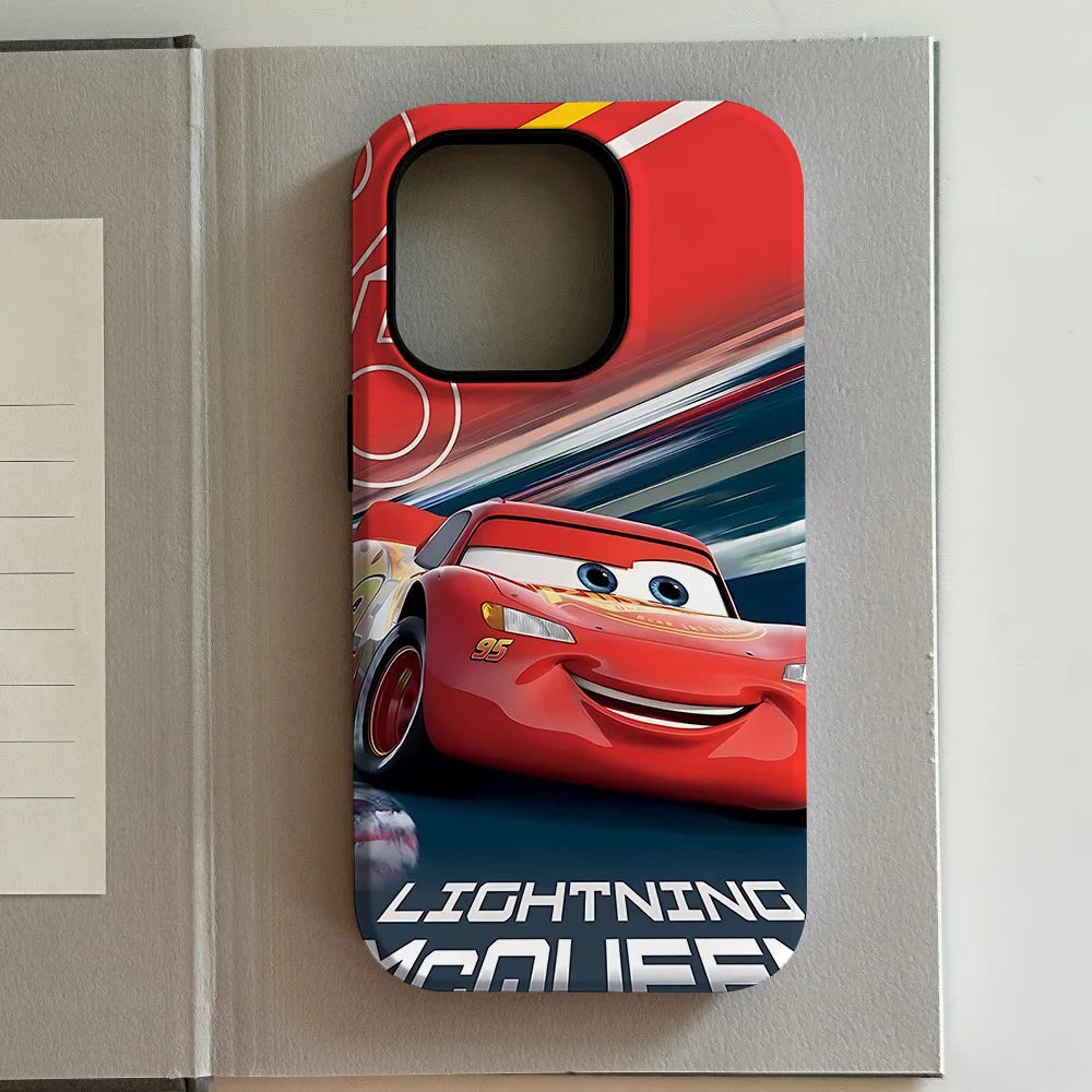 Cars Lightning McQueen 95 Phone Case for Samsung Galaxy S20 S23 S24 S25 FE Plus Ultra 4G 5G Luxury Double-layer Back Cover