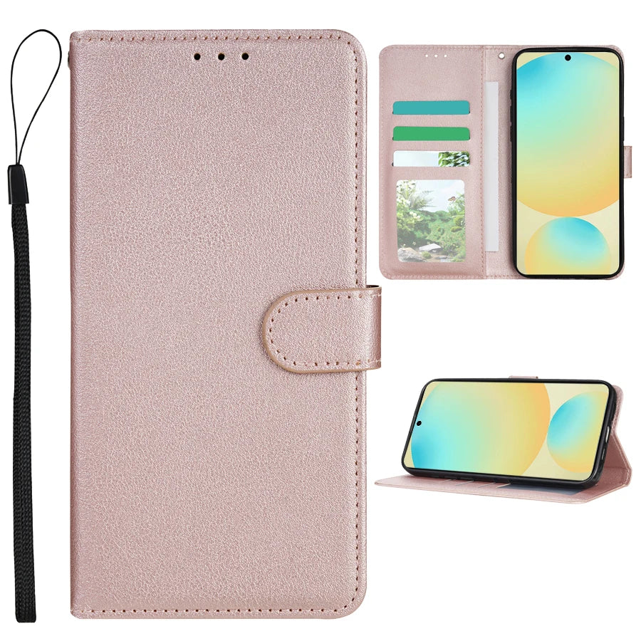 Wallet With Card Slot Magnetic Flip Leather Case For Samsung Galaxy S25 FE S24 Ultra S23 S22 S21 S20 FE S10 Plus S9 Card Bag