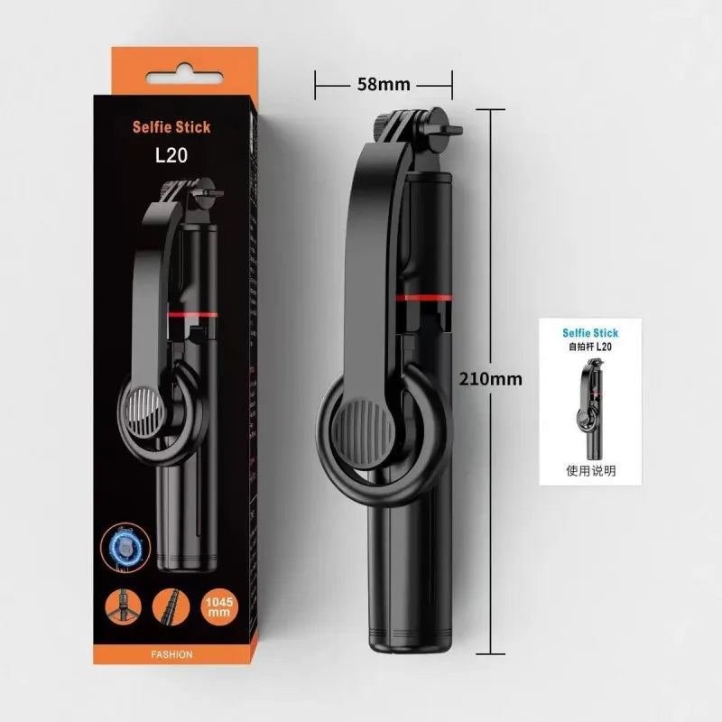 Mini Bluetooth Magnetic Selfie Stick Tripod For iPhone Android Magsafe Tripod Travel Monopod With Remote Mobile Phone Stabilizer