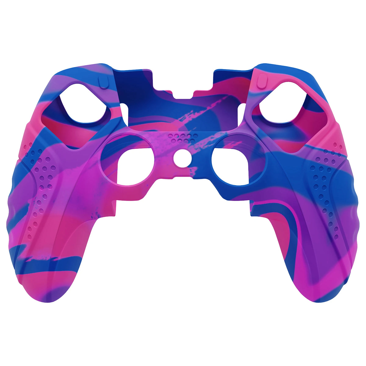 PlayVital Anti-Slip Silicone Cover for PS5 Edge Controller, Rubber Protector Case with Thumb Grip Caps - Guardian Edition Series