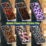 For Leopard print wallpaper Phone Back Film Sticker iPhone 17 Pro Max P PM Decal Skin Wrap Custom Stickers Cover