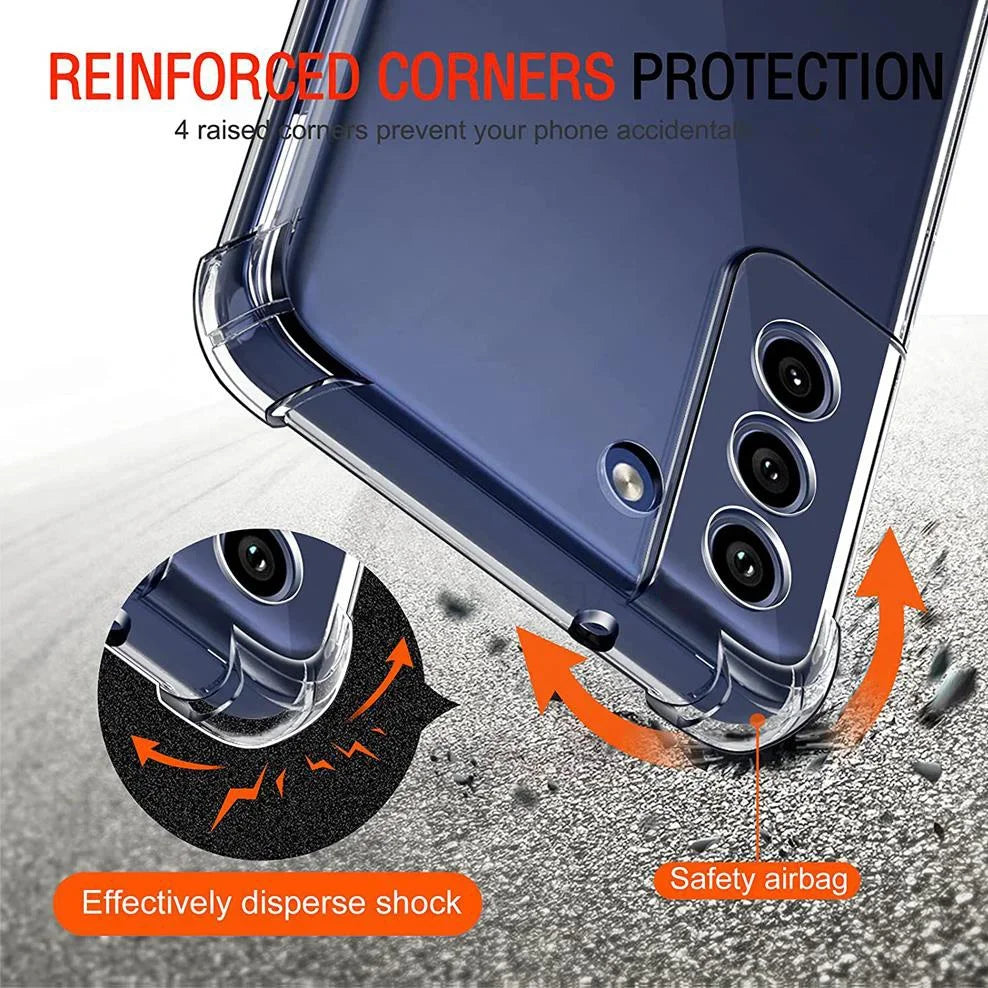Shockproof Transparent Soft Case For Samsung Galaxy S25 ULTRA S24 S23 S20 S21 FE S22 Plus Note 20U Clear Ultra Thin TPU Shell