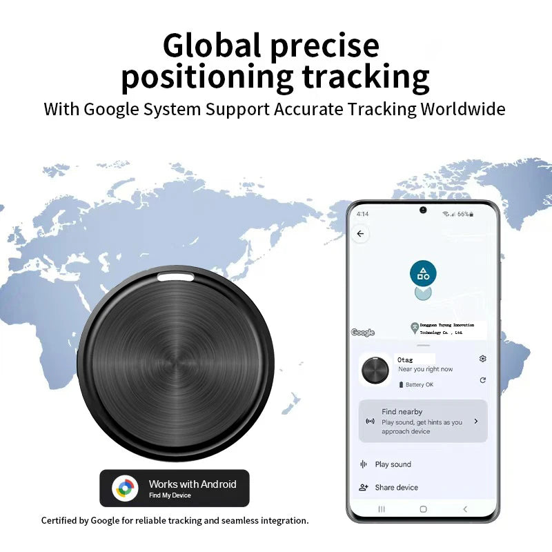 Tracker for Android Smart Locator Work with Google Find My Device Bag Key Pet Elderly Finder Tracking