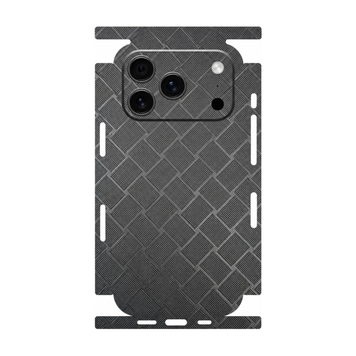 Faux Leather Full Wrap Skin for iPhone 17 16 15 14 13 Pro Max Full Coverage Back Film Anti Scratch Protective Sticker