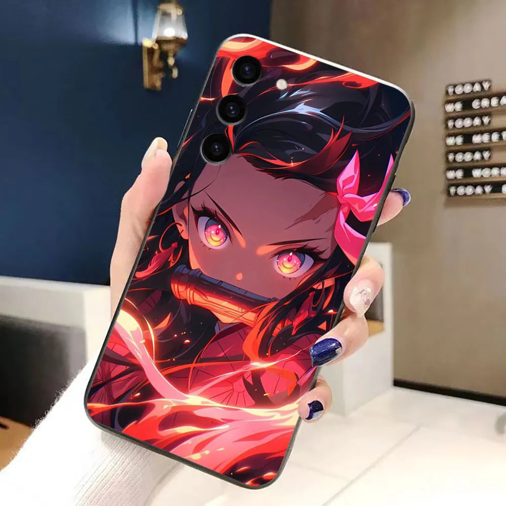Anime Demons Slayers Tanjiro Phone Case For Samsung Galaxy S26 S25 EDGE S24 S23 S22 S21 S20 FE S10 Ultra PLUS LITE Case Cover