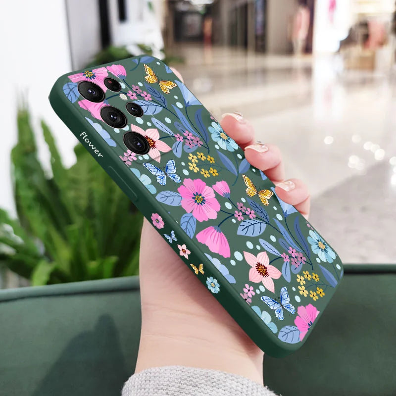 Miss Pattern Phone Case For Samsung Galaxy S25 S24 S23 S22 S21 S20 Ultra Plus FE S10 S9 S10E Note 20 Ultra 10 9 Plus Cover