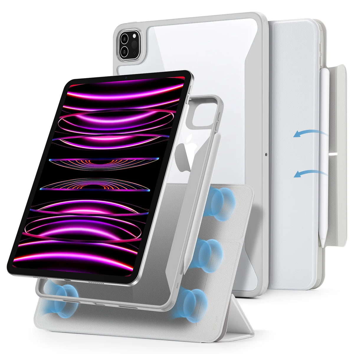 ESR for iPad Pro 12.9 Case(6th/5th)Magnetic Cover Adjustable Stand for iPad Pro 11 Inch Case(4th/3rd/2nd/1st)
