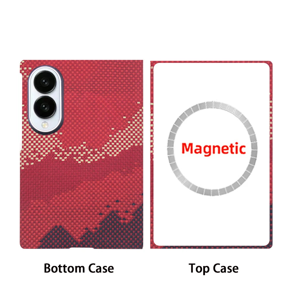 For Samsung Galaxy Z Fold 8 case Kevlar aramid fiber carbon fiber ultra-thin lightweight magnetic business protective cover