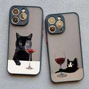 Funny Cat Daily Life Phone Case For iPhone 16 17 pro max Cases 11 12 14 Pro Max Mini 13 15 Plus XR Shockproof  Back Covers