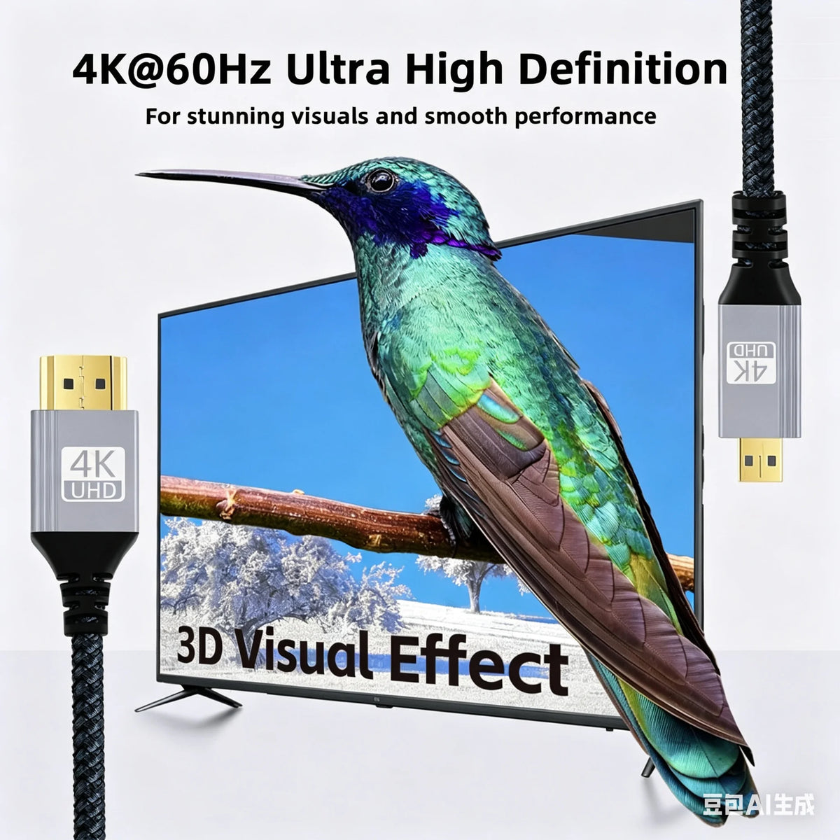 Micro HDMI-compatible to HDTV Cable 4K For GoPro Hero Raspberry Pi 4 Sony A6000 Nikon Yoga 3 Camera Micro HDMI Cord 0.3m 5m 10m
