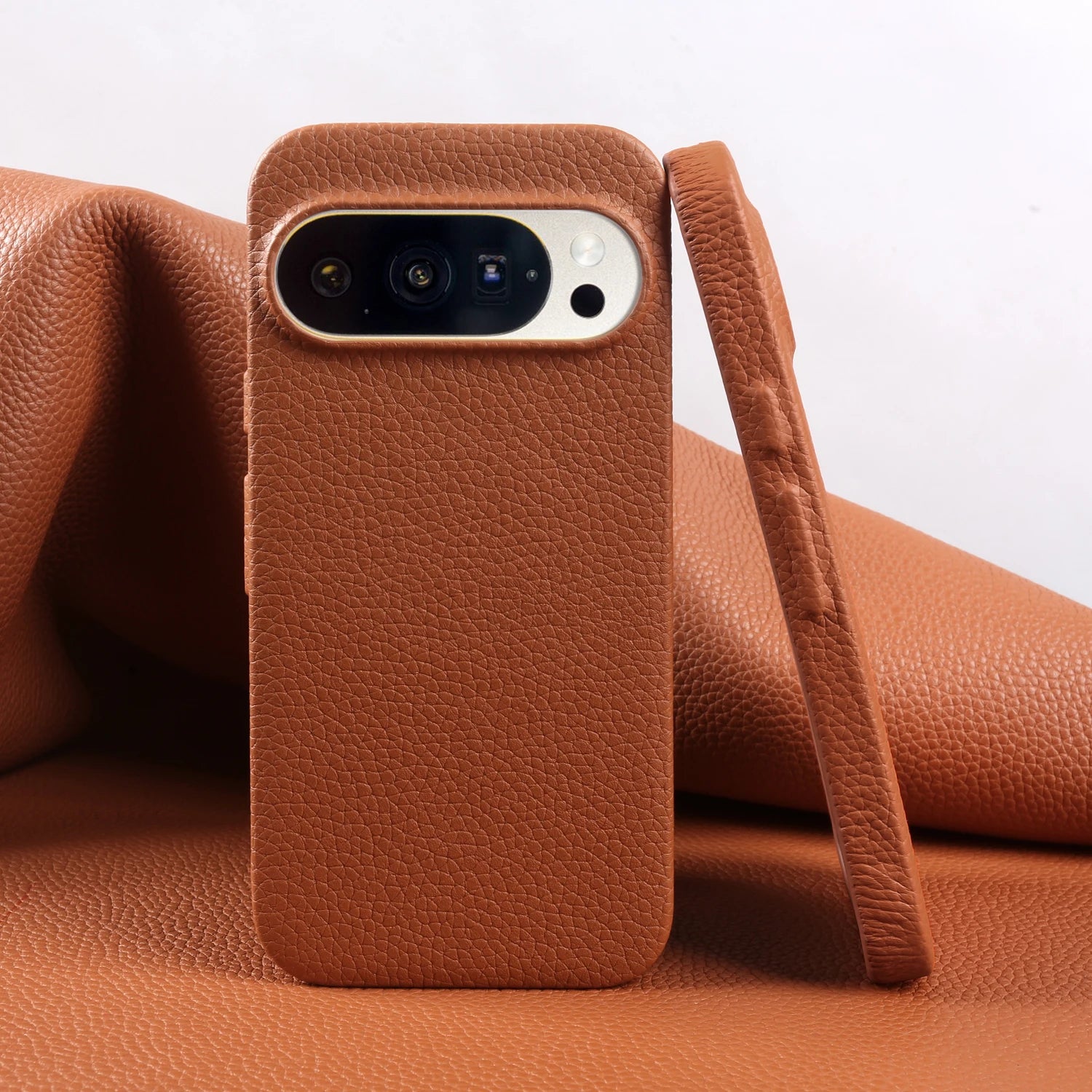 Premium Lychee Pattern Genuine Leather Case For Google Pixel 10 Pro XL Pixel10 9A 8A Pixel 7 8 9 Pro XL Back Cover Phone Case