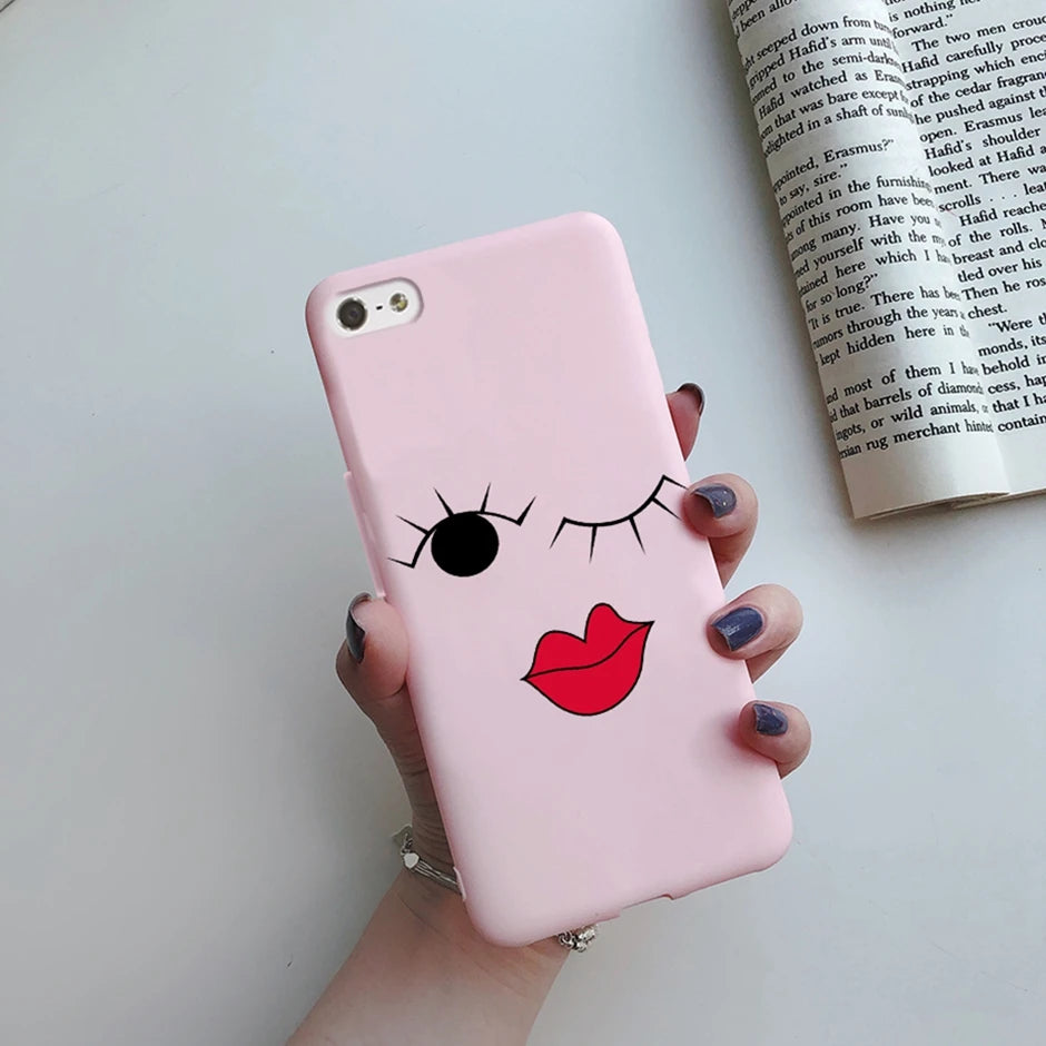 For iPhone 5 5S SE 2016 Case for iPhone 5 S Cover Silicon Cute Painted Case for iphone SE Cover Bumper for iphone 5S Phone Shell