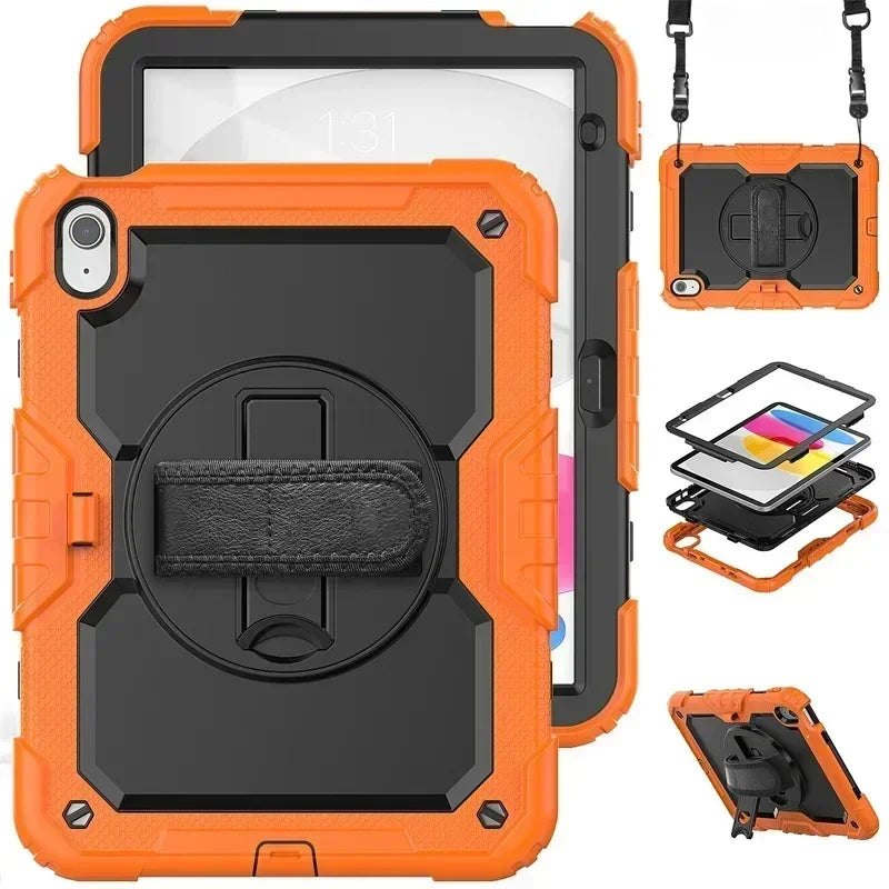 Case For iPad A16 10th 11th Generation 7/8/9th 10.2 Pro 11 12.9 Air 11 13  Air5 4  Mini 7 6 5 4 Shockproof Stand Kids Safe Cover
