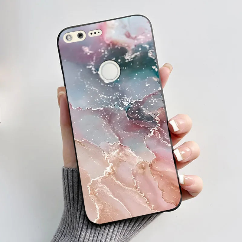 For Google Pixel 1 Soft Silicone Black Case For Google Pixel 1XL Elegant Style New Design Pattern Snow Mountain Casing