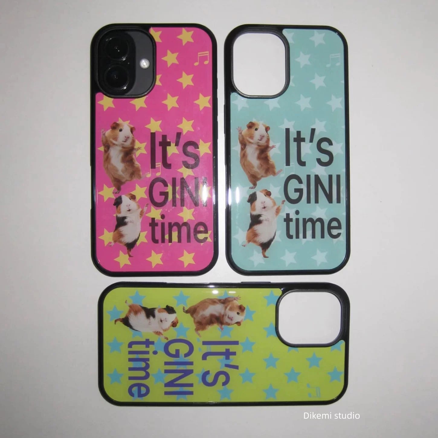 Korean Ins Cute Guinea Pig Stars Kawaii Phone Case For iPhone 17 16 15 14 13 12 11 Pro Max XR XS 7 8 PLUS 17air 16e Matte Cover