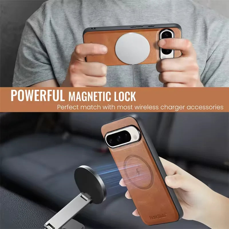 2 in 1 Magnetic Pu Leather Phone Case for Google Pixel 10 9 9Pro XL 8A 8Pro 8 7 7A 7Pro Detachable Wallet Cards Holder Cover