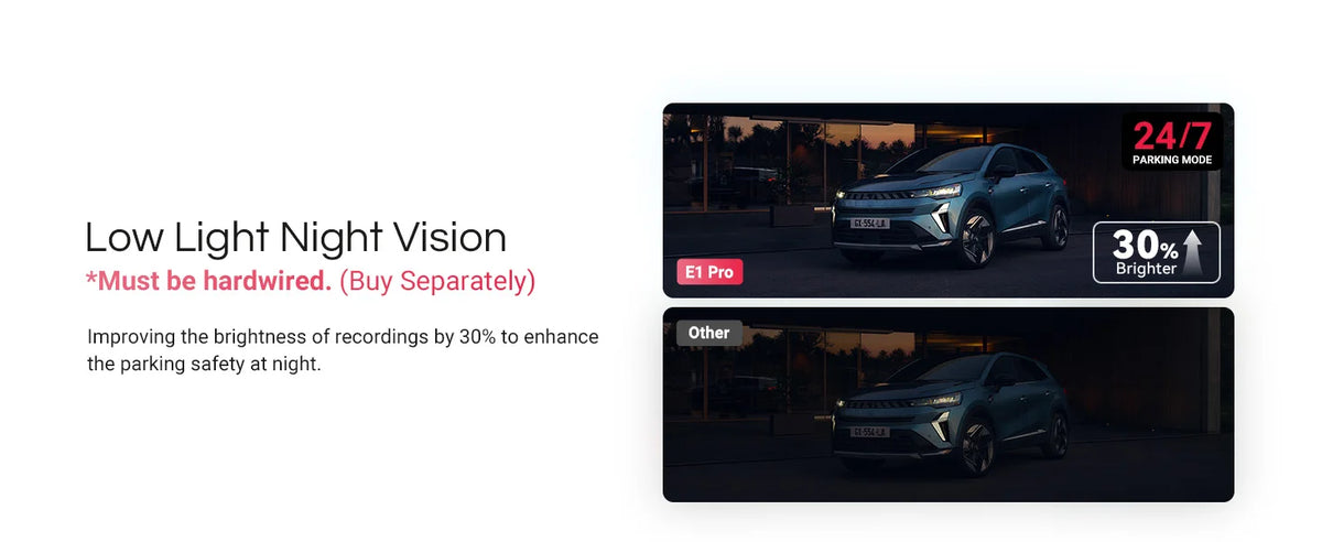 Vantrue E1 Pro 4K Mini DashCam Front STARVIS 2 Plate Pix™ HDR Night Vision Dash Camera for Car 5G WiFi&GPS Support 1TB Max