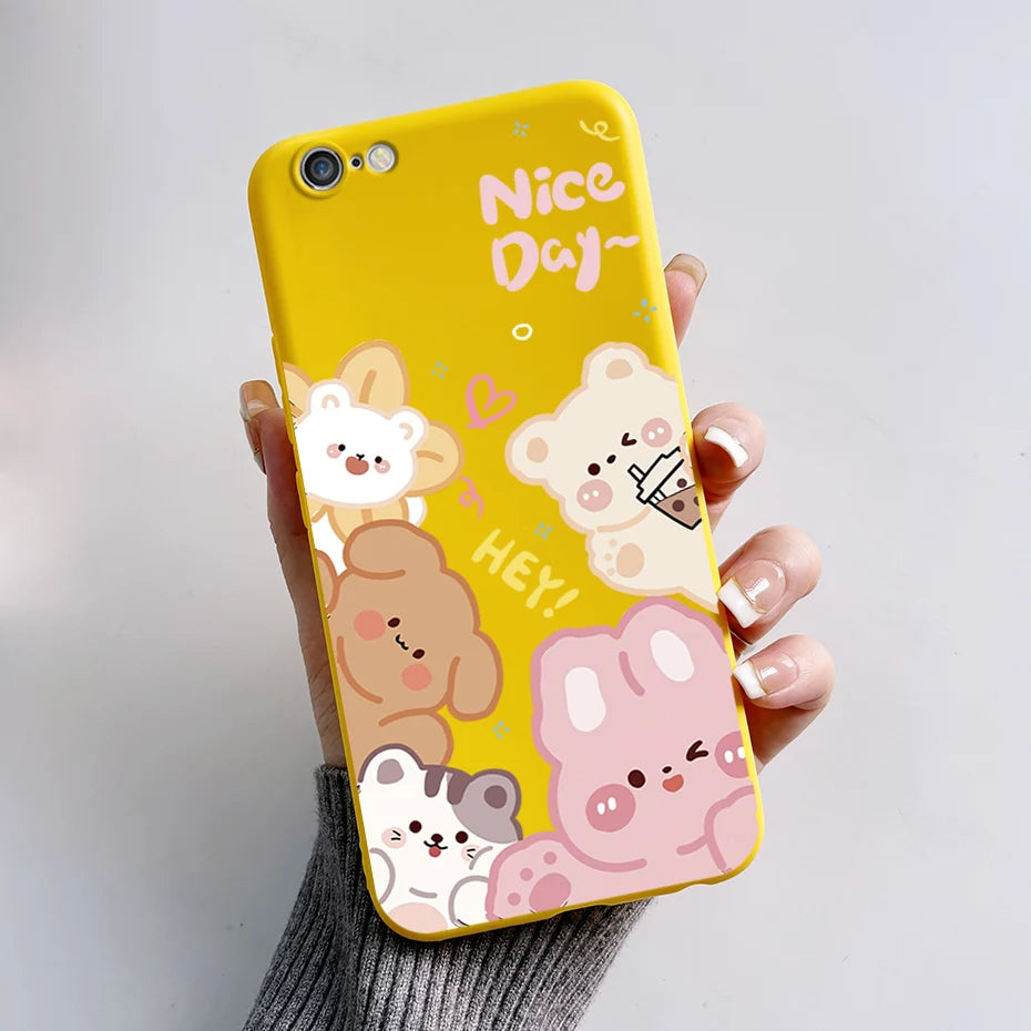Stylish Painted Cover For iPhone 6 6S Plus Case iPhone6 6S Plus Cover Silicone Soft Phone Back Case For Apple iPhone 6 6S Coque