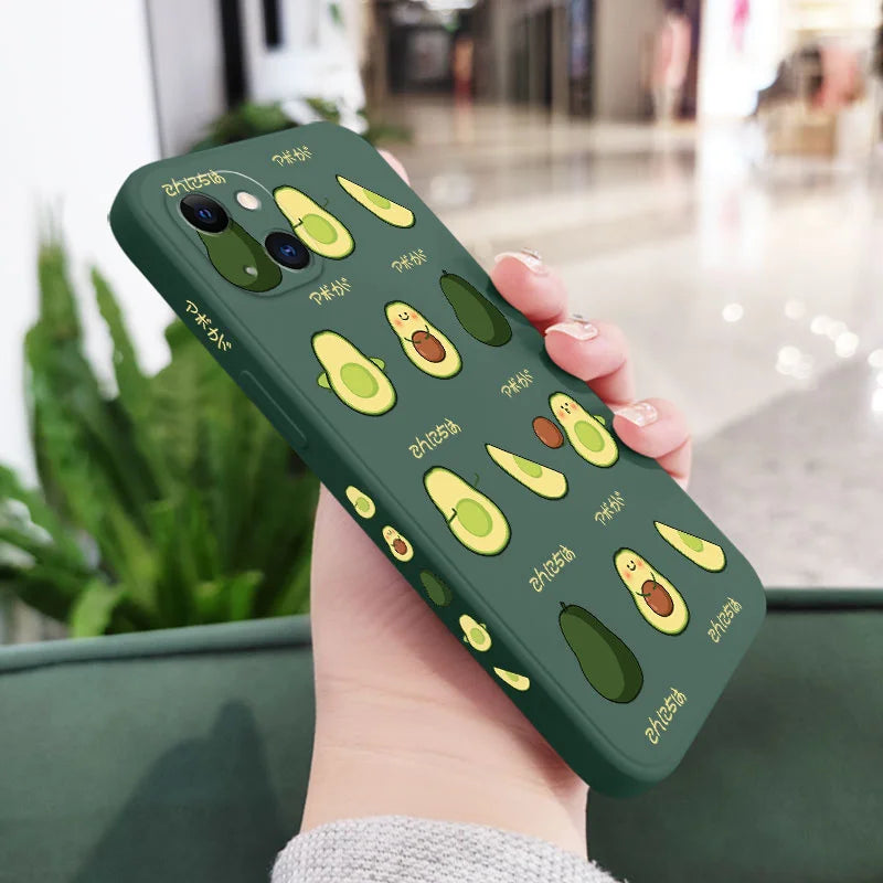 Avocado Family Phone Case For iPhone 17 Air 16 16E 15 14 13 12 11 Pro Max Mini X XR XS MAX 7 Plus 6 6S Plus Cover