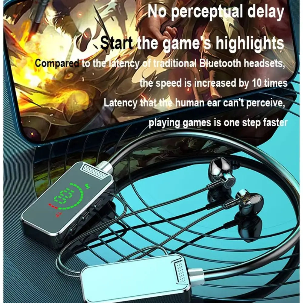 Bluetooth 5.3 Bluetooth Earphones Handsfree HIFI Sound Neckband Earphones Long PlayTime LED Display Noise Reduction Earbuds