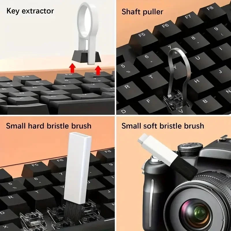 20 In 1 Multifunctional Cleaning Kit Computer Keyboard Cleaner Pen Brush For IPad Phone Earphones Cleaning Tools Keycap Puller