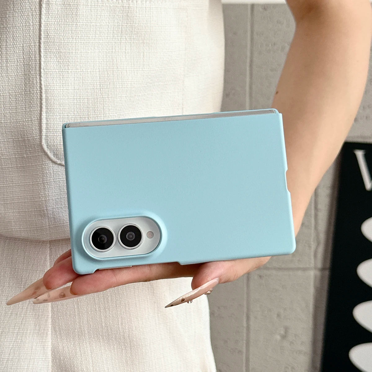 Candy Color Hard PC Back Cover Case for Samsung Galaxy Z Fold 8 Shockproof Protective Phone Shell
