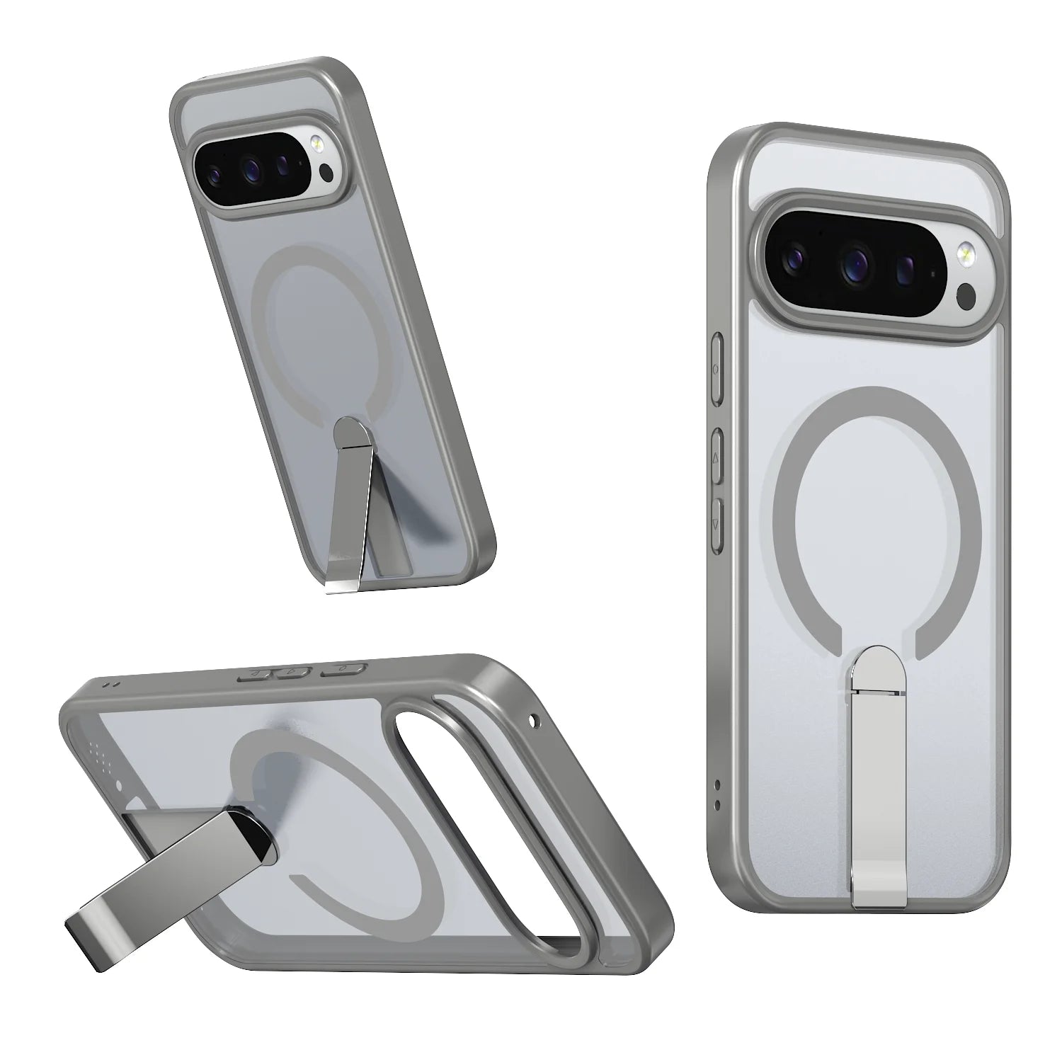 Matte Magnetic Kickstand Case For Google Pixel 9A 10 9 Pro XL Shockproof Anti-Fingerprint Protective Cover