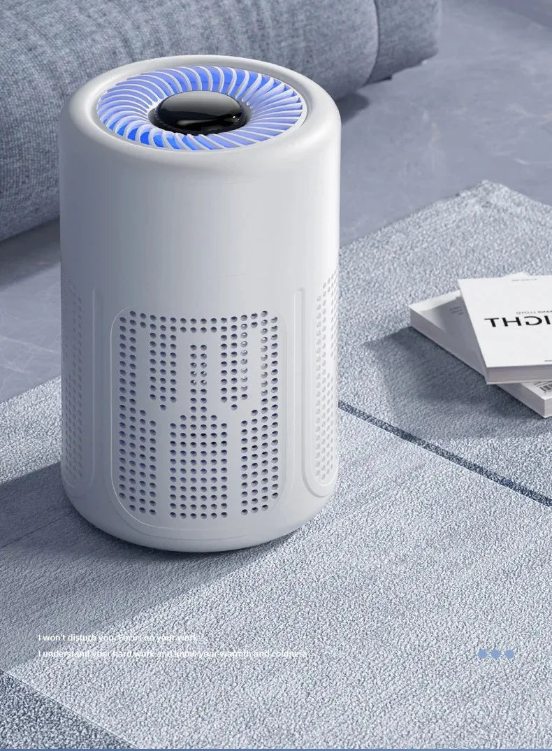 Mini Desktop Air Purifier Portable Air Cleaner HEPA Filter Freshener Odor Remover Compact Air Quality Improvement Devic