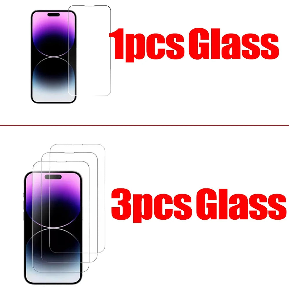 1~5PCS HD Tempered Glass For iPhone 18 16 17 Pro Max 17e 16e 15 14 13 12 Screen Protector Film For iPhone 11 13 Mini Glass