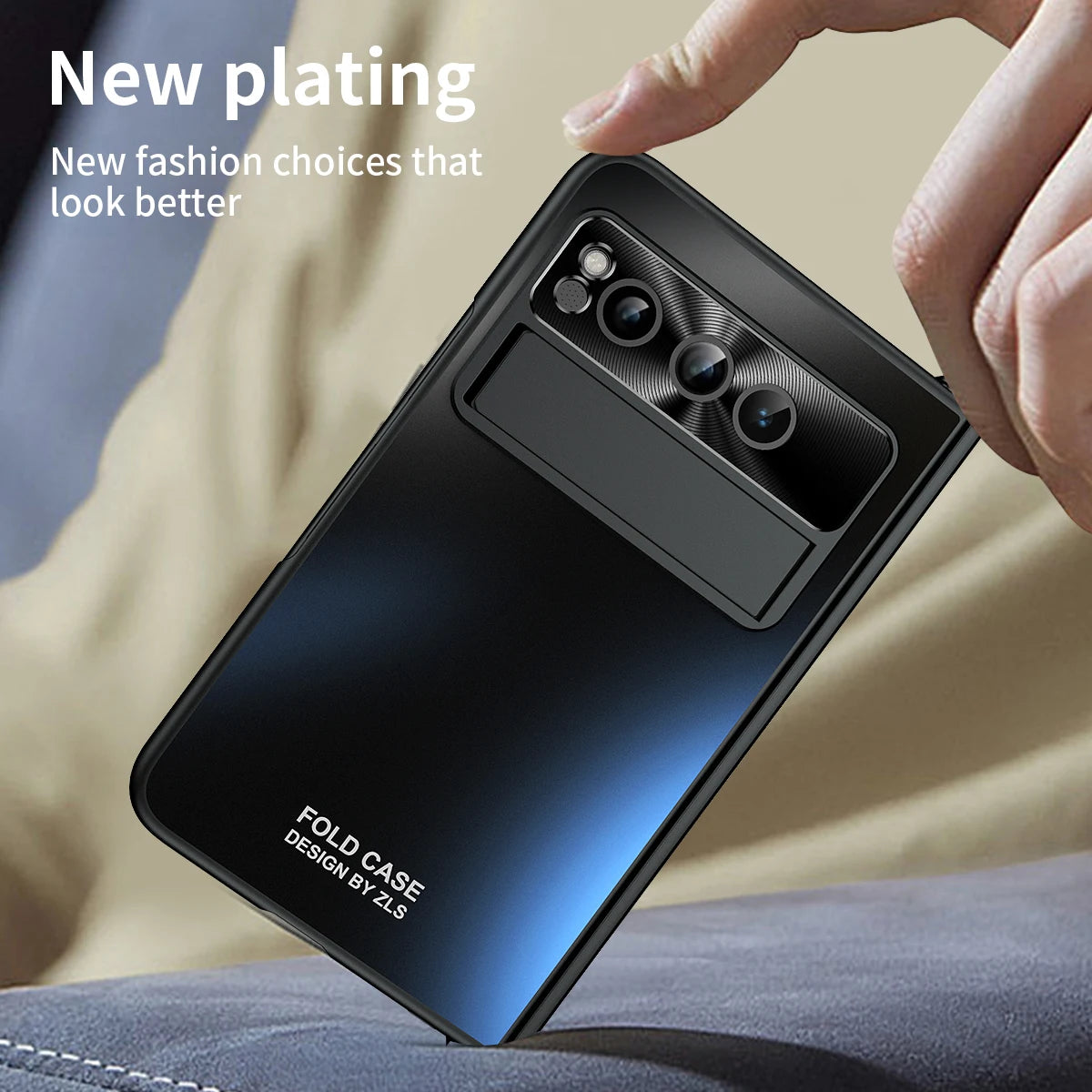 Phone case For Google Pixel Fold Luxury Business Man Pen Stylus Slot Stand Holder Phone Case Google Pixel Fold